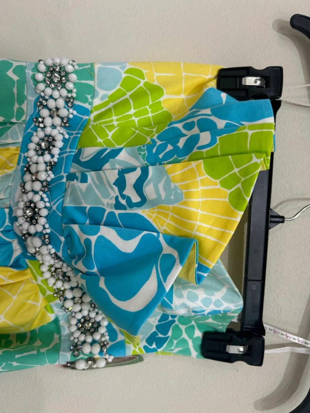 NWT Lilly Pulitzer Strapless Lagoon Green Summer Nights Dress - Picture 5 of 9